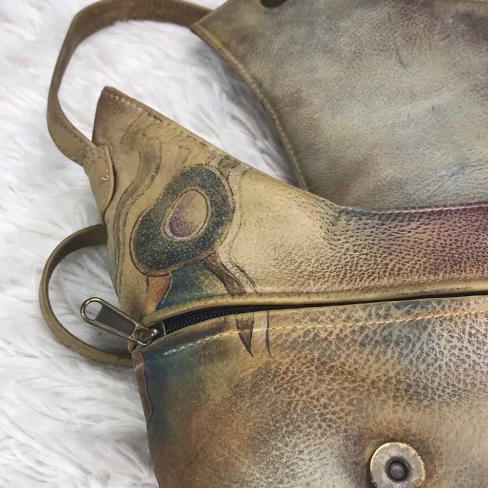Anuschka Hand Painted Leather Crossbody Purse - Picture 7 of 16